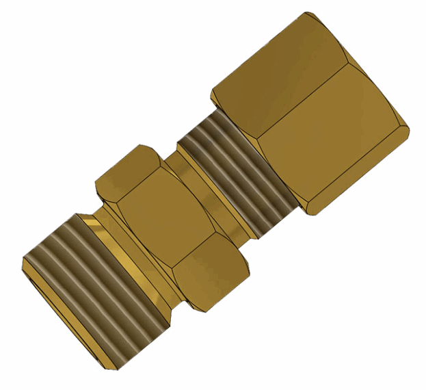 Overgang 3/8'' rør til 1/2'' utv. m/støttehylse